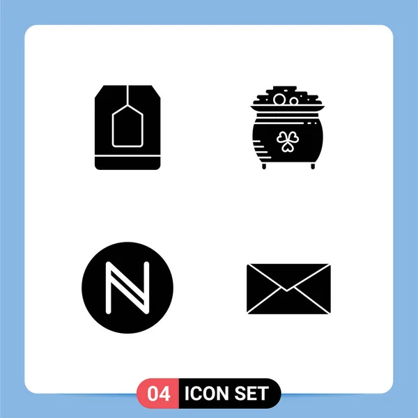 Universal Icon Symbols Group Modern Solid Glyphs Bag Food Coin — Stock Vector