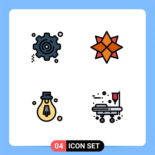 Vector Icon Pack Line Signs Symbols Business Motivation Ornaments Xmas — 스톡 벡터