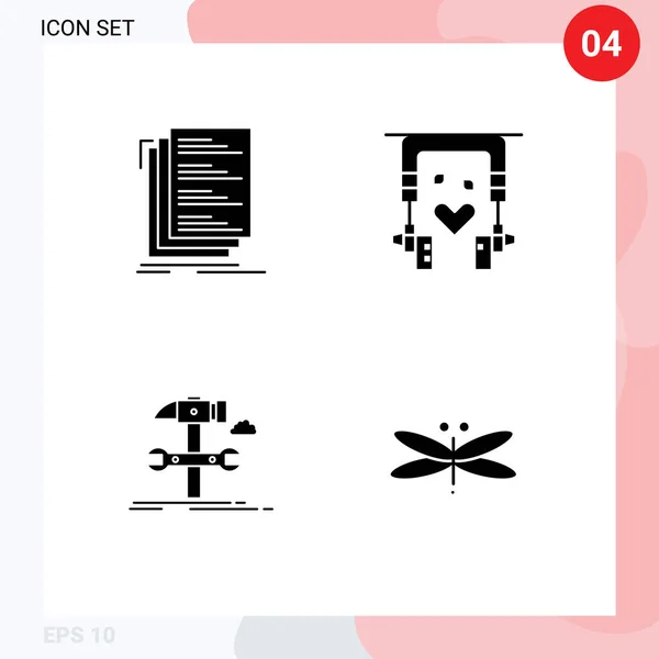 솔리드 Editable Vector Design Elements — 스톡 벡터