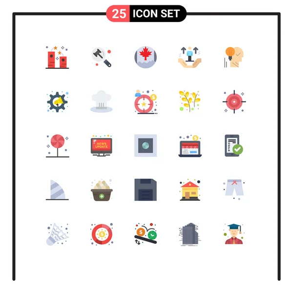 Set Modern Icons Sysymbols Signs Arrow Man Magnifier Hand Flag — Archivo Imágenes Vectoriales