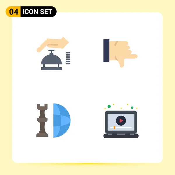 Set Commercial Flat Icons Pack Gdpr International Security Vote Plan — Stock Vector