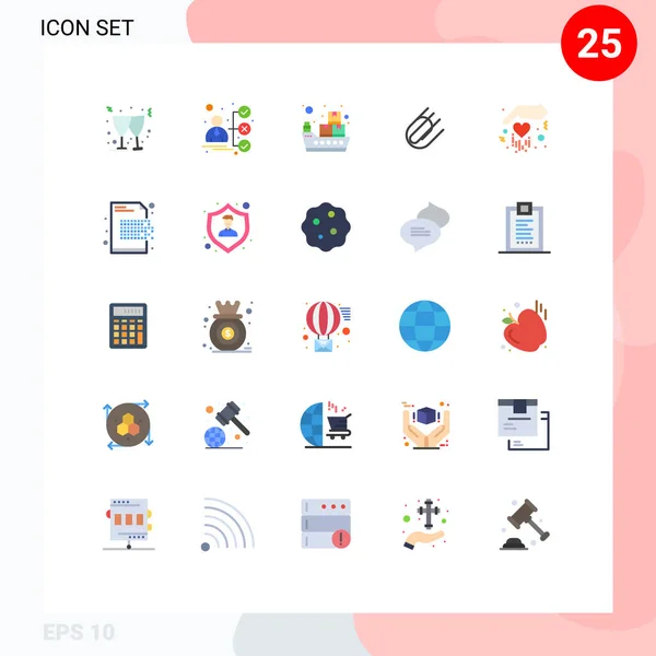 Vector Stock Icon Pack Líneas Signos Símbolos Para Gráfica Mano — Vector de stock