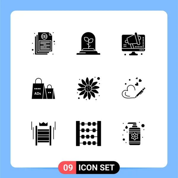 Stock Vector Icon Pack Лінійних Знаків Символів Карнавалу Торгової Реклами — стоковий вектор