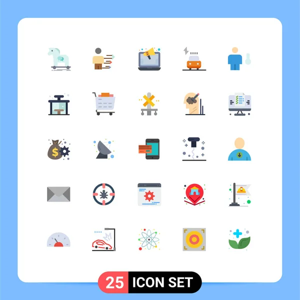 Stock Vector Icon Pack Mit Zeilenzeichen Und Symbolen Für Avatar — Stockvektor