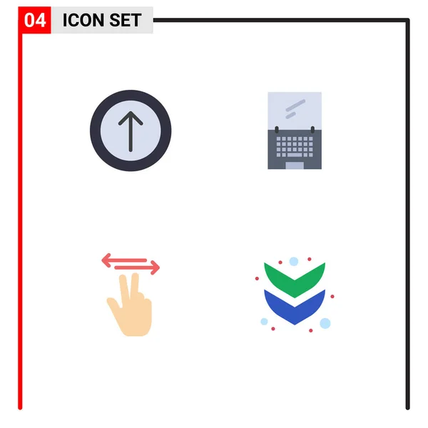 Pack Modern Flat Icons Signs Symbols Web Print Media Upload — Stock Vector