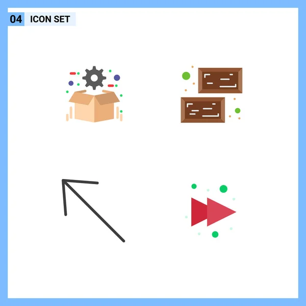 Flat Icon Konzept Für Websites Mobile Und Apps Box Pfeil — Stockvektor