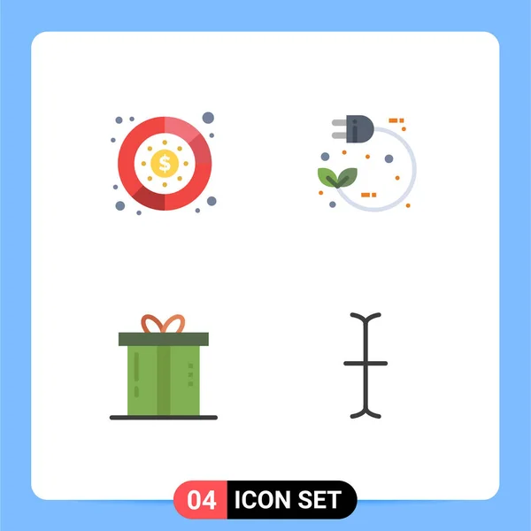 User Interface Pack Basic Flat Icons Diagram Dinner Money Plug — Stock Vector