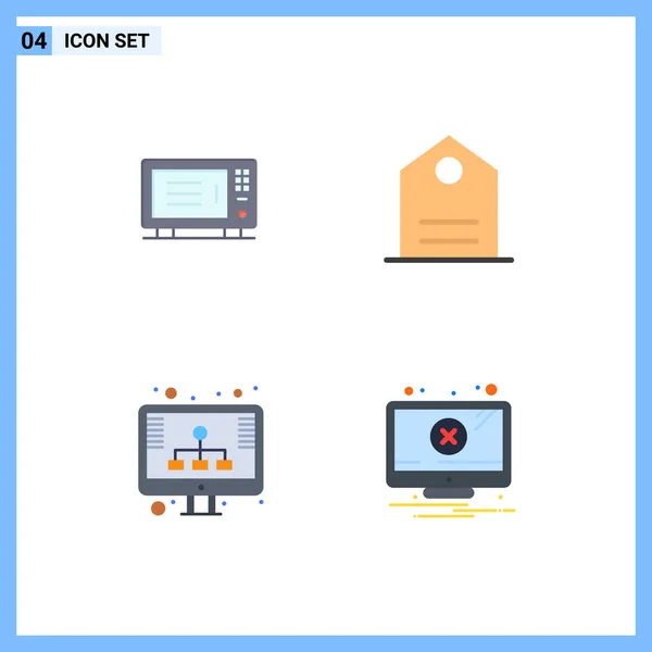 Benutzeroberfläche Flat Icon Pack Moderner Zeichen Und Symbole Für Elektrische — Stockvektor