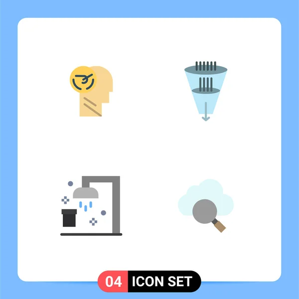 Universal Flat Icons Set Web Mobile Applications Activity Funnel Human — Stock Vector