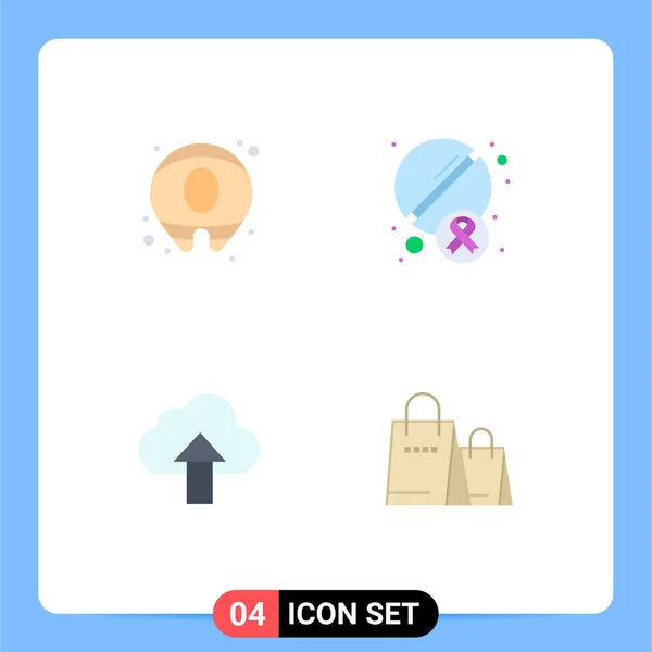 Thematic Vector Flat Icons Editable Sysymbols Summer Pills Medicine Bag — Vector de stock