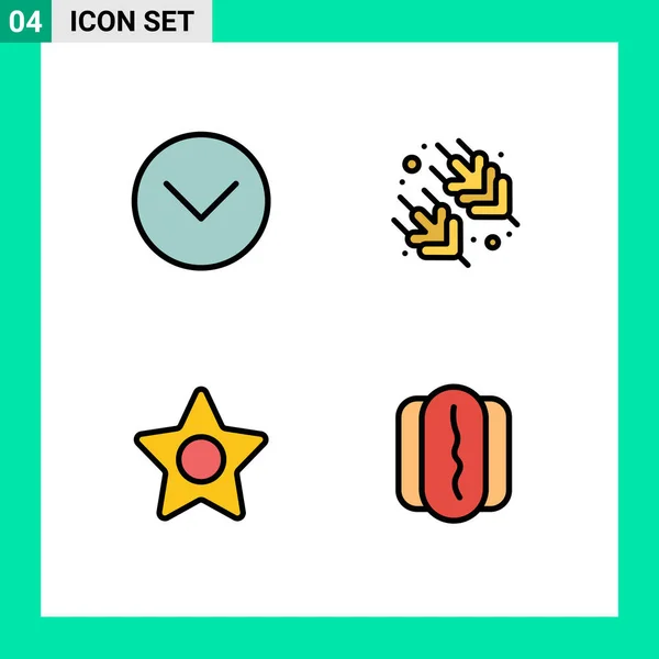 Creative Icons Modern Signs Floors Studio Multimedia Hotdog Table Vector — стоковый вектор