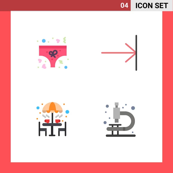 User Interface Flat Icon Pack Signes Symboles Modernes Vêtements Meubles — Image vectorielle