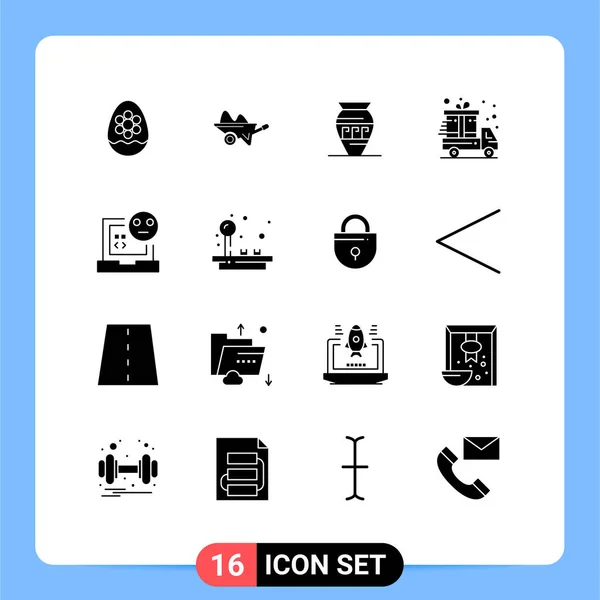 Universal Icon Symbols Group Modern Solid Glyphs Cybermonday Greece Garden — 스톡 벡터