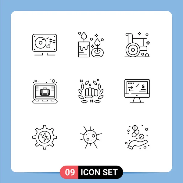 Creative Icons Modern Signs Sysymbols Office Case Case Lamp Brief — Archivo Imágenes Vectoriales