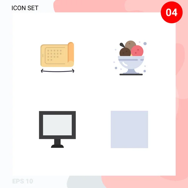 User Interface Flat Icon Pack Modern Signs Symbols Mobile Computer — Διανυσματικό Αρχείο