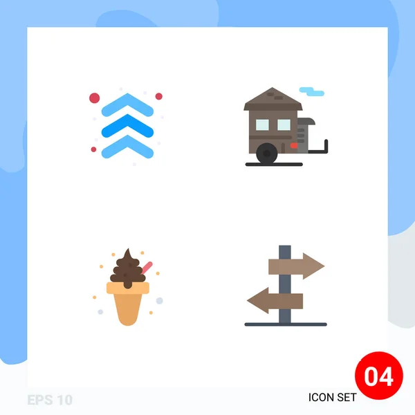 Creative Icons Modern Signs Sysymbols Arrow Dessert Direction Tourism Ice — Archivo Imágenes Vectoriales