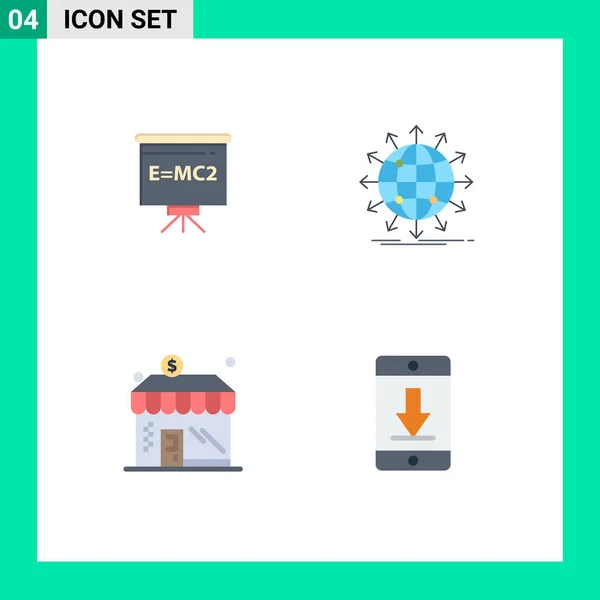 Stock Vector Icon Pack Líneas Símbolos Para Aulas Negocios Educación — Vector de stock