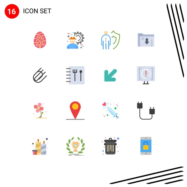 Universal Icon Symbols Group Modern Flat Colors Server Data Labor —  Vetores de Stock