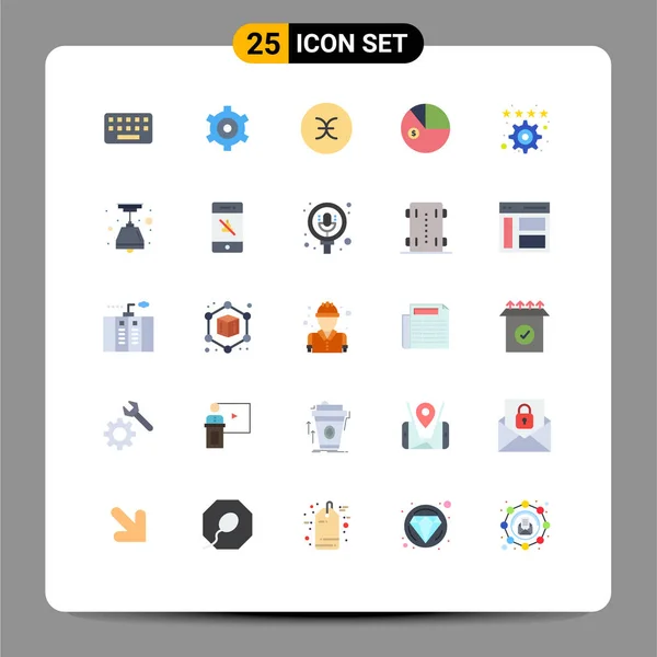 Stock Vector Icon Pack Mit Linienzeichen Und Symbolen Für Präferenzen — Stockvektor