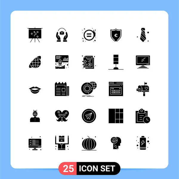 Universal Solid Glyphs Set Web Mobile Applications Dress Code Protection — Vetor de Stock