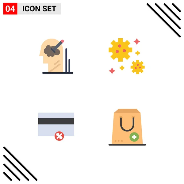 Pack Creative Flat Icons Mind Money Idea Meteor Percent Editable — Stock Vector