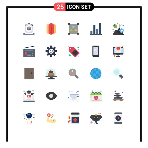 Creative Icons Modern Signs Symbols Devices Growth Online Graph Analysis — Stock Vector