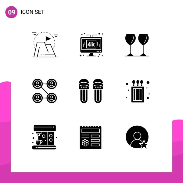 Icône Vectorielle Stock Paquet Signes Symboles Ligne Pour Vêtements Amis — Image vectorielle