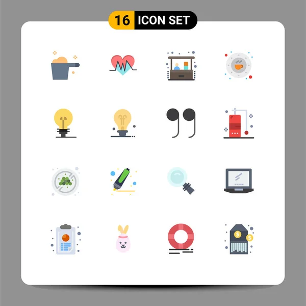 Universal Icon Symbols Group Modern Flat Colors Business Drink Investment — Vetor de Stock