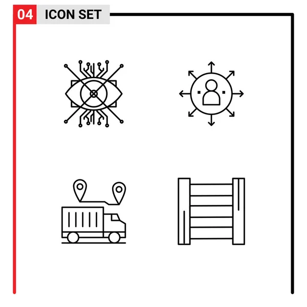 Stock Vector Icon Pack Van Line Signs Symbolen Voor Gelegenheid — Stockvector