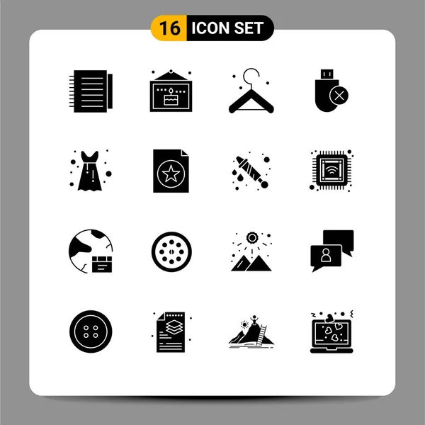 Universal Icon Symbols Group Modern Solid Glyphs Party Dress Μπλούζα — Διανυσματικό Αρχείο