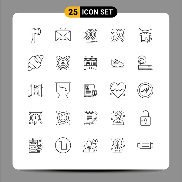 Universal Icon Symbols Group Modern Lines Clothes Line Mail Baby — Stockvektor