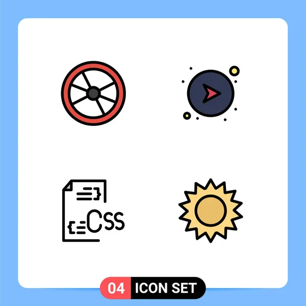 Conjunto Icones Modernos Símbolos Sinais Para Biologia Codificação Experimento Direção — Vetor de Stock