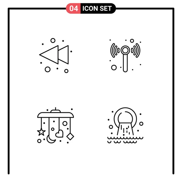 Universal Icon Symbols Group Modern Filledline Flat Színei Nyíl Cső — Stock Vector