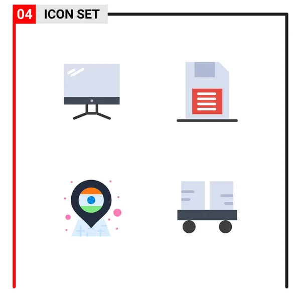 Set Modern Icons Sysymbols Signs Computer Storage Device Imac Memory — Vector de stock
