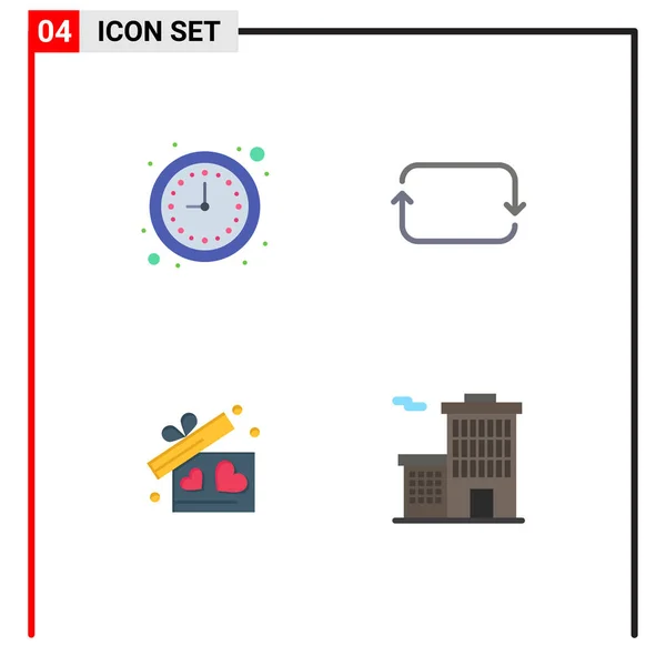 Creatieve Iconen Moderne Tekens Symbolen Van Het Bedrijfsleven Liefde Horloge — Stockvector