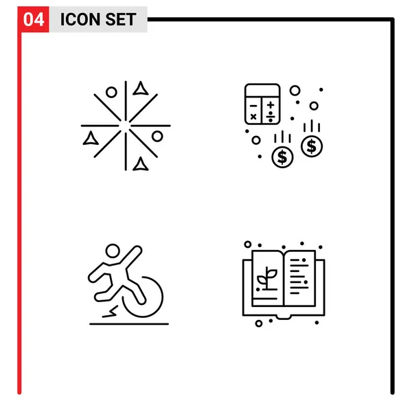 User Interface Line Pack Van Moderne Tekens Symbolen Van Prestatie — Stockvector