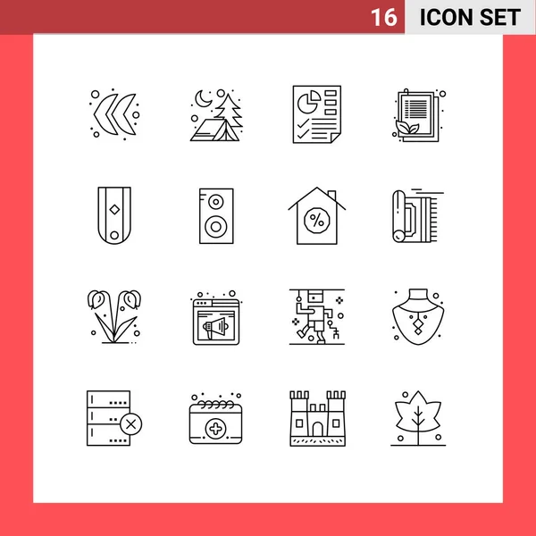 Universal Icon Symbols Group Modern Outlines One Insígnia Página Diamante — Vetor de Stock