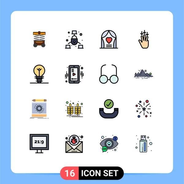 Creative Icons Modern Signs Sysymbols Electric Gestures Arch Arrow Finger — Archivo Imágenes Vectoriales