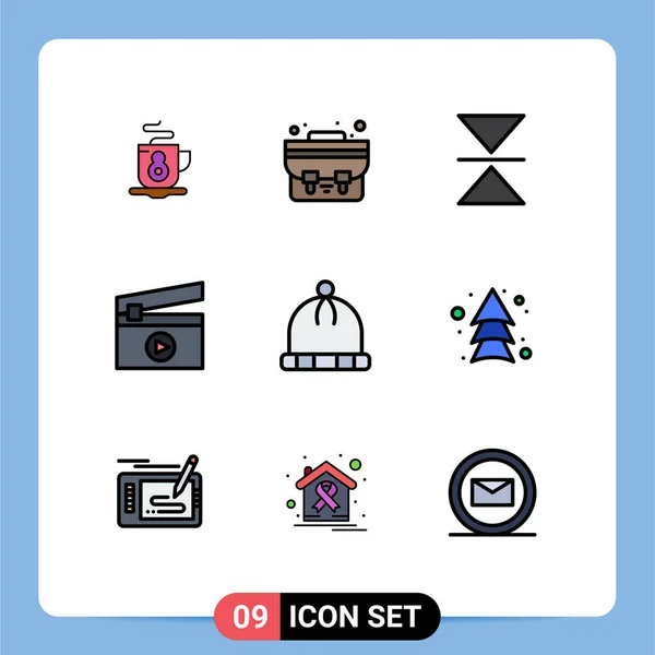 정전기 Vector Filledline Flat Colors Editable Symbols Arrow Vertical Wear — 스톡 벡터