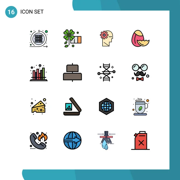 Vector Icon Pack Line Signs Symbols Predictions Business Brain Easter — 스톡 벡터
