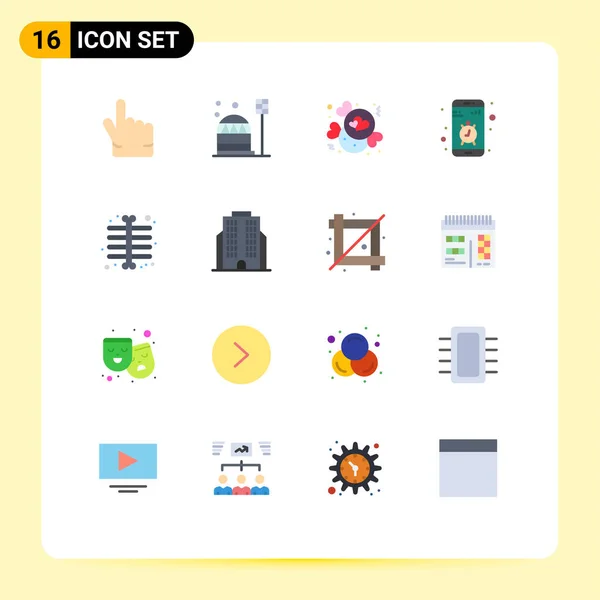Set Modern Icons Sysymbols Signs Chest Smartphone Candy Mobile App — Vector de stock