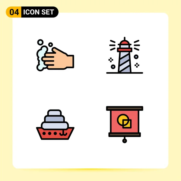 기호와 기호로 구성된 Vector Icon Pack Line Signs Symbols Clean — 스톡 벡터