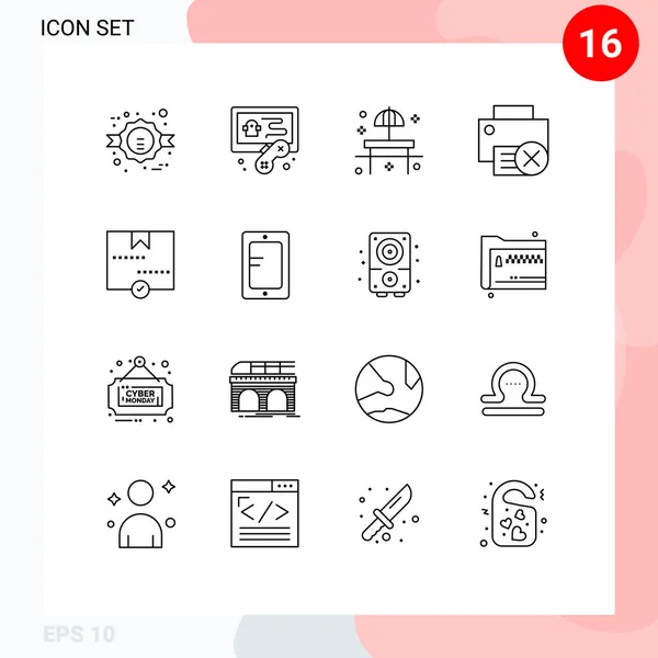 Creative Icons Modern Signs Sysymbols Approve Hardware Park Gadget Computers — Vector de stock