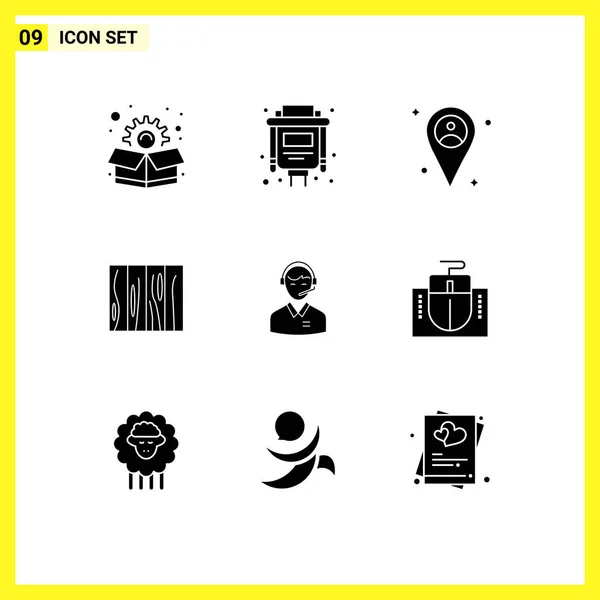 Stock Vector Icon Pack Line Signs Symbols Consulting Support Man — Stock Vector