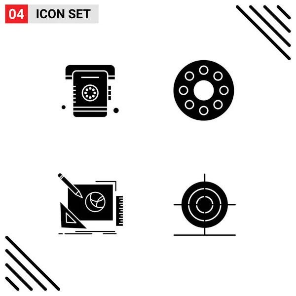 Creative Icons Modern Signs Sysymbols Phone Creative List Monitor Design — Vector de stock