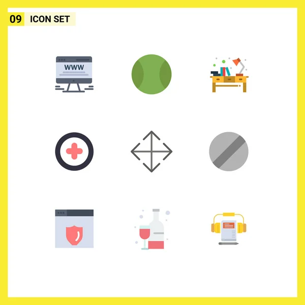 User Interface Flat Color Pack Moderna Tecken Och Symboler För — Stock vektor