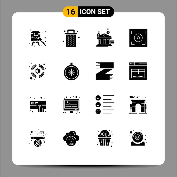 Creative Icons Современные Знаки Символы Seo Video Bank Camera Money — стоковый вектор