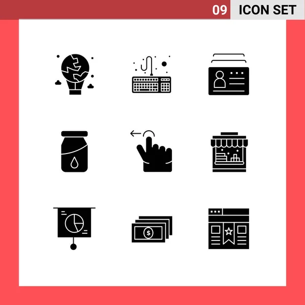 Creative Icons Modern Signs Sysymbols Gesture Drug Badge Drop Identification — Archivo Imágenes Vectoriales