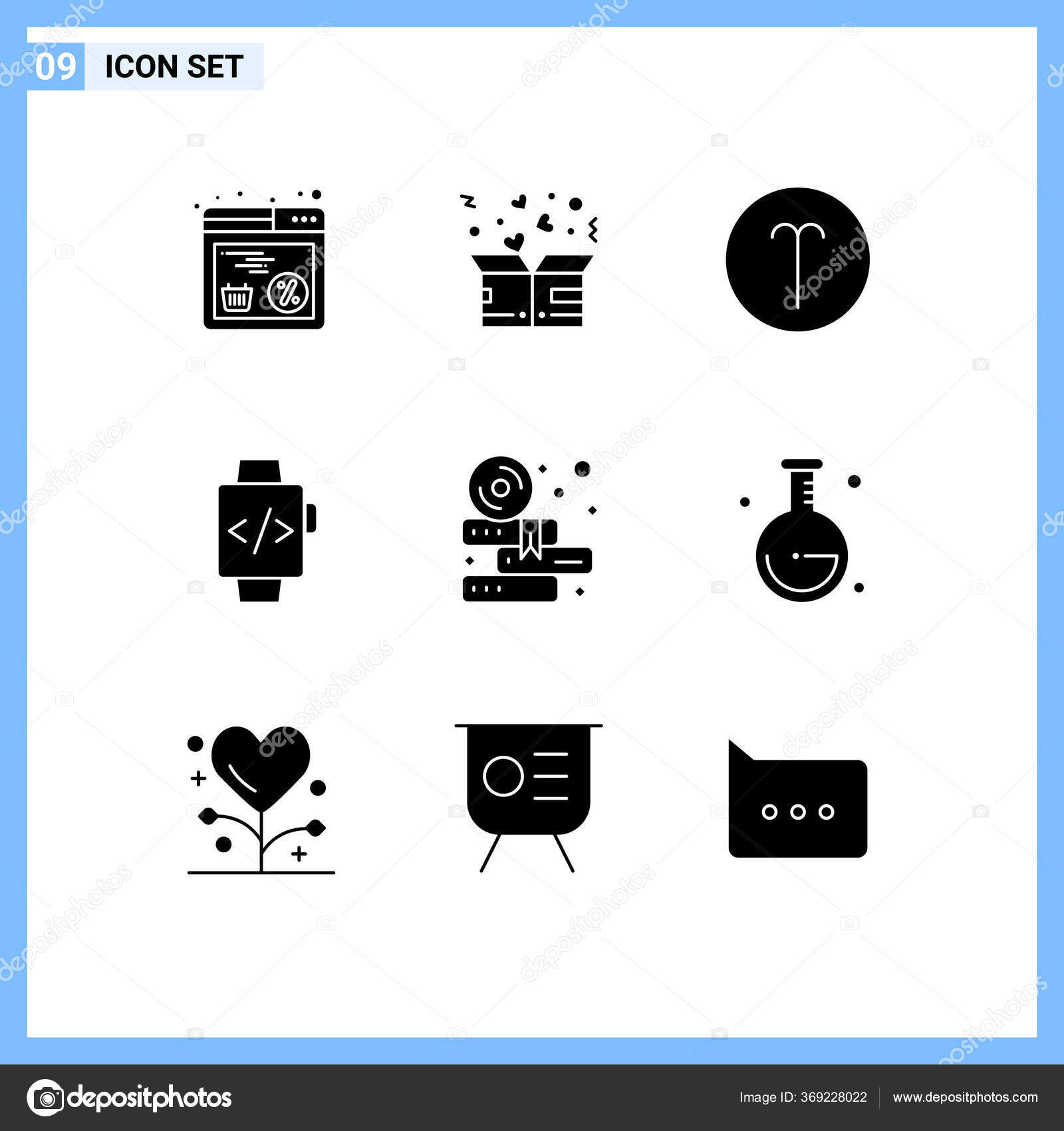 Креативных Иконок Современные Знаки Символы Образования Часы.
