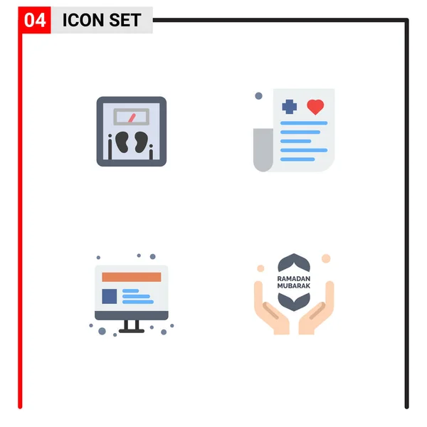 Flat Icon Koncept Pro Webové Stránky Mobilní Apps Dieta Počítač — Stockový vektor